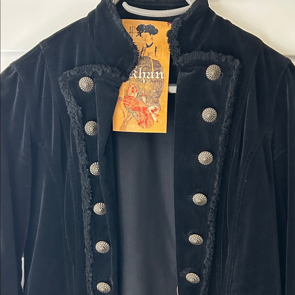 iKhan Black Velvet Coat